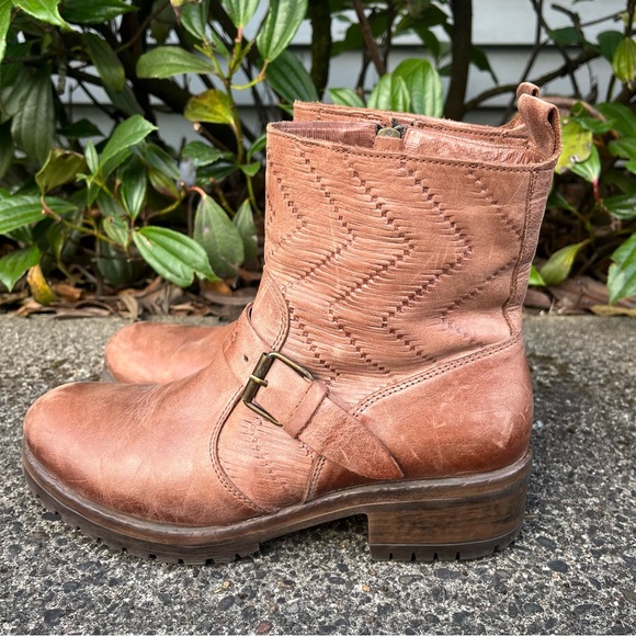 Bueno Brown Leather Ankle Boots Lavorazione Artigiana EU 41 - Picture 3 of 7